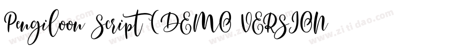 Pengiloon Script (DEMO VERSION)字体转换